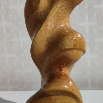 Sculpture titled "Bust" by Andrei Latyshev, Original Artwork, Wood