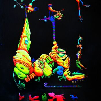Картина под названием "Boîte chinoise" - Andrej Platounov, Подлинное произведение искусства, Масло