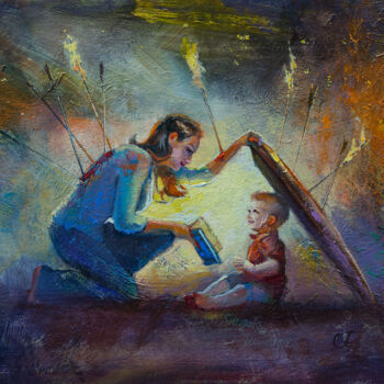 Peinture intitulée "Мама" par Andrei Iakovlev, Œuvre d'art originale, Huile