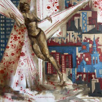 Malerei mit dem Titel "The Second" von Andrii Davydenko, Original-Kunstwerk, Öl Auf Keilrahmen aus Holz montiert