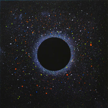 Pintura intitulada "Black hole" por Andrii Katrych, Obras de arte originais, Acrílico
