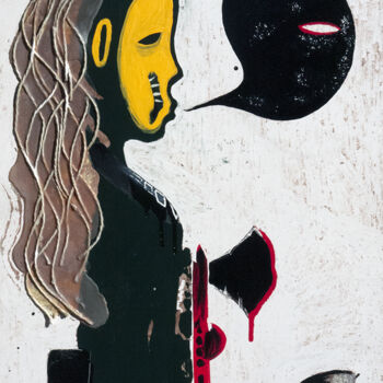 Peinture intitulée "Totem deux" par Andrzej Lassolle, Œuvre d'art originale, Laque