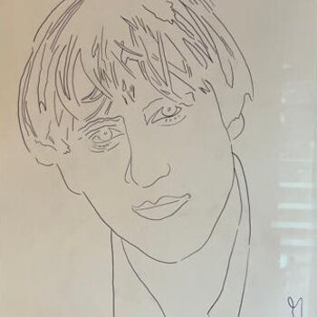 Dessin intitulée "Portrait Gérard DEP…" par Andy Warhol, Œuvre d'art originale