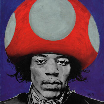 Peinture intitulée "SUPER JIMI PARTY" par Andy Wario, Œuvre d'art originale, Acrylique