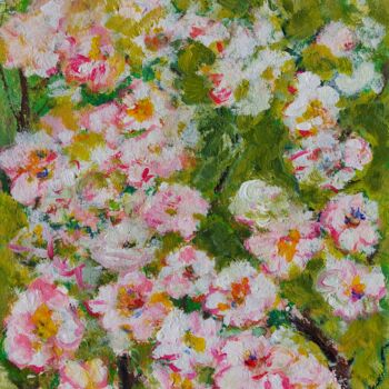 Painting titled "Signs of Spring" by Angelika Scheibler, Original Artwork, Acrylic