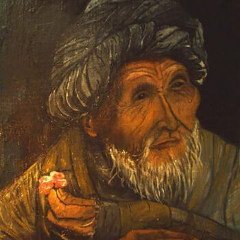 "Old Afghan Man" başlıklı Tablo Angelo Marcelli tarafından, Orijinal sanat, Petrol Ahşap Sedye çerçevesi üzerine monte edilm…