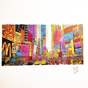 "New York ity" başlıklı Tablo Angelo Marcelli tarafından, Orijinal sanat, Suluboya