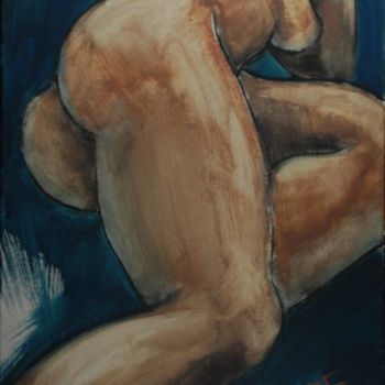 Картина под названием "La sieste" - Philippe Jamin, Подлинное произведение искусства, Акрил Установлен на Деревянная рама дл…