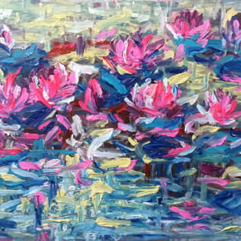 Painting titled "full blossom 3" by Anh  Tuan Le, Original Artwork, Acrylic