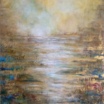 Painting titled "Sunset Dreamscape o…" by Danguole Serstinskaja, Original Artwork, Acrylic