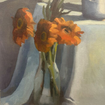 Pintura titulada "Flowers" por Anna, Obra de arte original, Oleo
