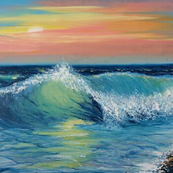 Painting titled "With love, your sea." by Anna Arlt, Original Artwork, Oil