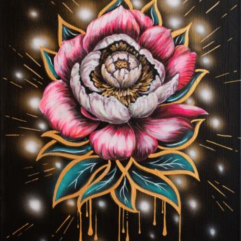 Painting titled "Blooming Star - Éto…" by Anna Colt, Original Artwork, Acrylic