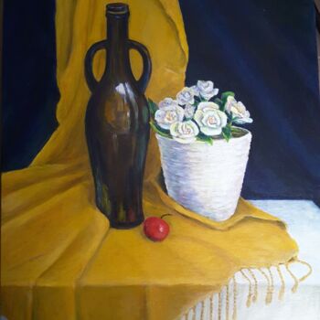 「Still life with a b…」というタイトルの絵画 Anna Fainitskiiによって, オリジナルのアートワーク, オイル