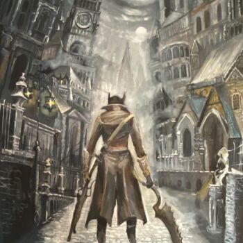 Painting titled "Bloodborne" by Anna Irena Grabowska, Original Artwork, Oil