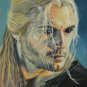 Schilderij getiteld "The Witcher" door Anna Mamonkina, Origineel Kunstwerk, Olie