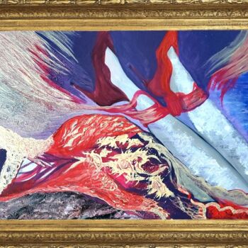 「Дамата в червено」というタイトルの絵画 Anna Mytavska (Cabrerra)によって, オリジナルのアートワーク, オイル