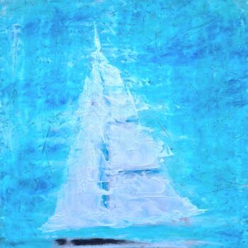 Schilderij getiteld "A boat" door Anna Salzmann, Origineel Kunstwerk, Pastel