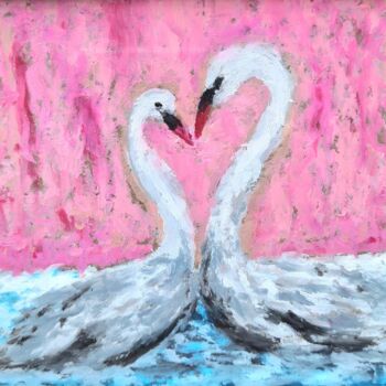 Schilderij getiteld "Together" door Anna Salzmann, Origineel Kunstwerk, Pastel