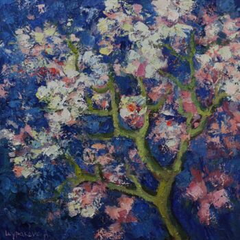 Pintura intitulada "Cherry blossoms" por Anna Shurakova, Obras de arte originais, Óleo
