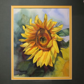 "Sunflower" başlıklı Tablo Anna Tikhomirova tarafından, Orijinal sanat, Suluboya Karton üzerine monte edilmiş