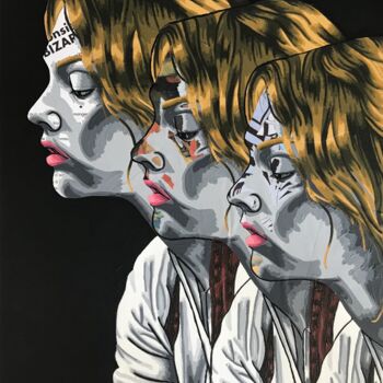 Collages intitulée "Technique Mixte" par Annabelle Amory, Œuvre d'art originale, Acrylique Monté sur Châssis en bois