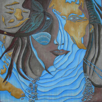 Pittura intitolato "Metamorfosi 06" da Annamaria Danese, Opera d'arte originale, Olio Montato su Pannello di legno