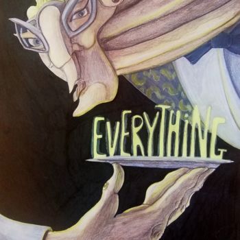 图画 标题为“Everything” 由Anna Reshetnikova, 原创艺术品, 标记