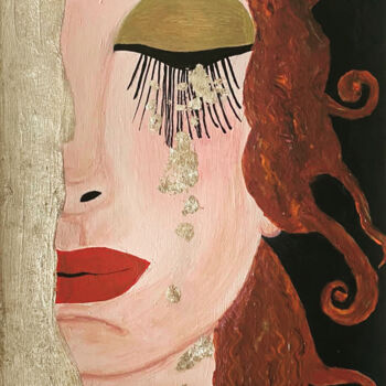 Pittura intitolato "Le lacrime di Freya" da Annarita Pancini, Opera d'arte originale, pigmenti