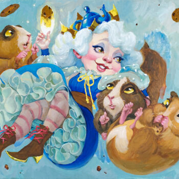 Ζωγραφική με τίτλο ""Cookies Fairy" - O…" από Anna Ivanova, Αυθεντικά έργα τέχνης, Ακρυλικό