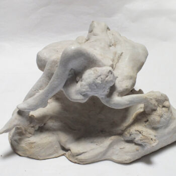 Sculptuur getiteld "Nuée - série des Nu…" door Anne Cardot, Origineel Kunstwerk, Cement