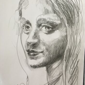 Dessin intitulée "Croquis Vinci" par Anne Emmanuelle Debre, Œuvre d'art originale, Graphite