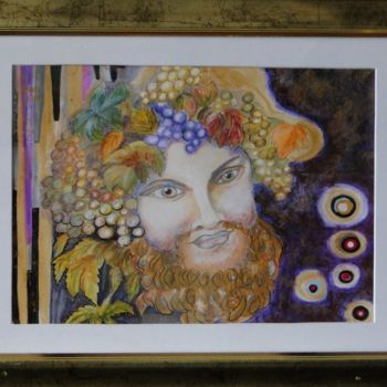 Painting titled "bacchus-a-la-manier…" by Anne Vincent-Rohaut, Original Artwork, Acrylic