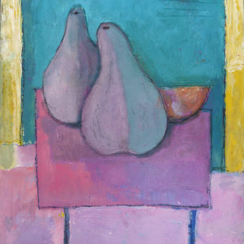 Dessin intitulée "Pears" par Aziz Sůlejmanov, Œuvre d'art originale, Gouache