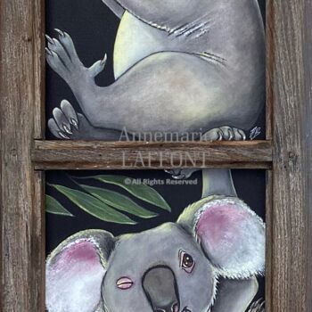 Pintura titulada "Duo de koala, koala…" por Annemarie Laffont, Obra de arte original, Acrílico