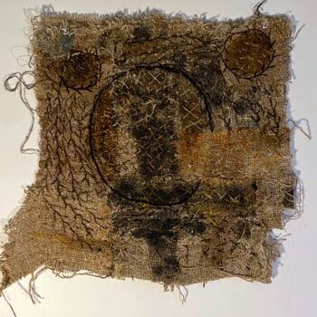 Textile Art titled "ART BRUT TEXTILE MI…" by Annesailor, Original Artwork, Embroidery