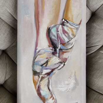 Painting titled "Ballerina painting…" by Annet Loginova, Original Artwork, Oil