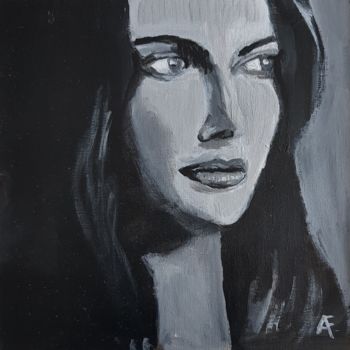 Pintura titulada "Portrait 3" por Annick Fournier, Obra de arte original, Acrílico