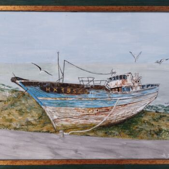 Pintura titulada "cimetière marin" por Annie Foix, Obra de arte original, Acrílico
