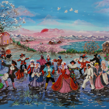 Pittura intitolato "Carnevale" da Annunziata Orsini, Opera d'arte originale, Acrilico