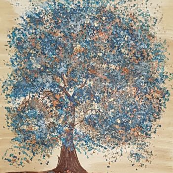 Malarstwo zatytułowany „L'arbre d'espérance” autorstwa Anny Burtscher-Beaudoin, Oryginalna praca, Akryl