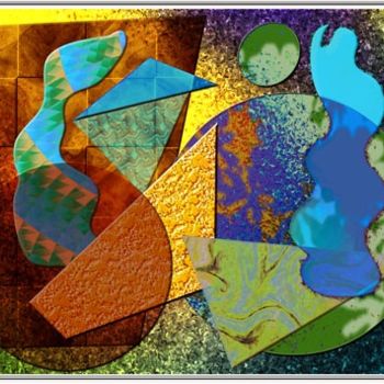 Digitale Kunst mit dem Titel "SUPERFICI - SURFACES" von Antares, Original-Kunstwerk, Digitale Malerei