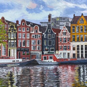 Pintura intitulada "Amsterdam" por Antareses, Obras de arte originais, Óleo