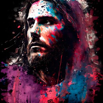 Artes digitais intitulada "Jesus Christ - The…" por Anthony Charles, Obras de arte originais, Pintura digital