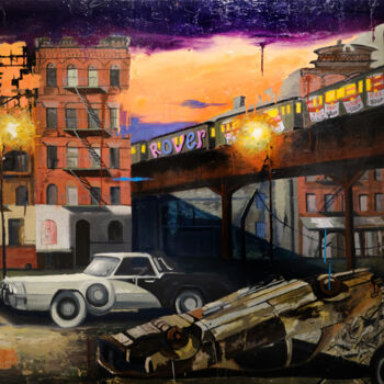 Malarstwo zatytułowany „Bronx Bombers” autorstwa Anthony Feyer, Oryginalna praca, Olej