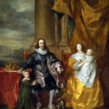 Painting titled "Charles I and Henri…" by Antoine Van Dyck, Original Artwork, Oil