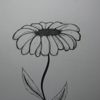 Painting titled "Chamomile" by Anton, Original Artwork, Ink