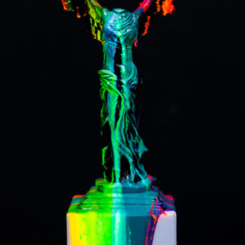 Sculpture titled "Nike color dark" by Antoni Dragan, Original Artwork, Resin