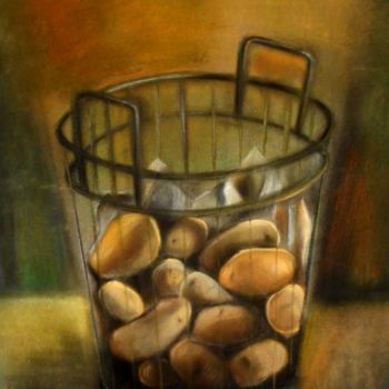 Peinture intitulée "pastel sec Pommes d…" par Antonia Ney, Œuvre d'art originale, Pastel