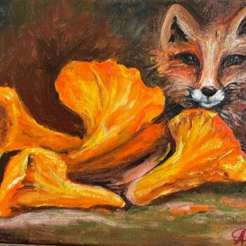 "Chanterelles Foxes…" başlıklı Tablo Antonina Dunaeva tarafından, Orijinal sanat, Petrol